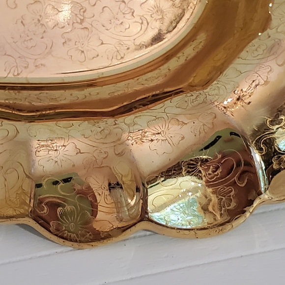 22k Gold plated Porcelain Dish Lady Hamilton - Picture 10 of 11